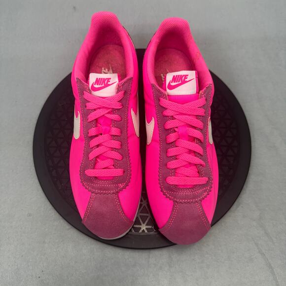 Nike Classic Cortez “Pink Blast” Women’s 9 Nylon Sneakers 749864-610 - Picture 5 of 9